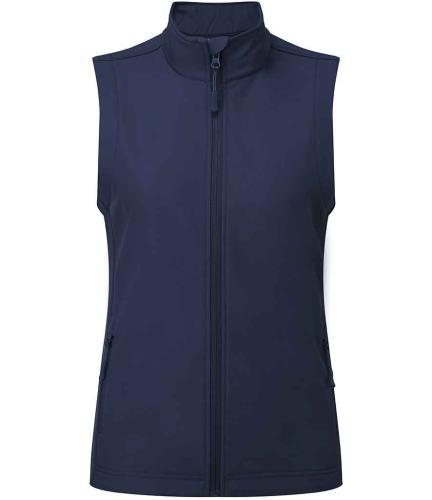 Premier Ladies Windchecker� Recycled Printable Soft Shell Gilet - NAV - S